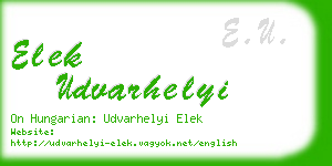 elek udvarhelyi business card